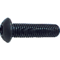 1/4″-28 × 3/4″ - Black Finish Heat Treated Alloy Steel - Cap Screws - Button Head - USA Tool & Supply