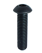 M12 x 1.75 x 50mm - Black Finish Heat Treated Alloy Steel Cap Screws-Button Head - USA Tool & Supply