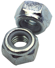 M16-2.0 - Zinc / Bright - Nylon Insert Stop Nut - USA Tool & Supply