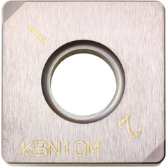 SNGA 432 MEH KBN05M, 1/32″ Corner Radius, 3/16″ Thick, 1/2″ Inscribed Circle, MEGACOAT, Square, Turning Indexable Insert - Exact Industrial Supply