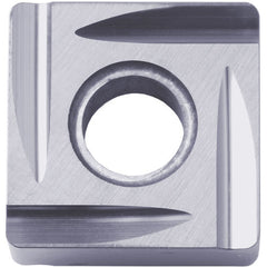 SNGG 432 C PV7005, 1/32″ Corner Radius, 3/16″ Thick, 1/2″ Inscribed Circle, TiC/TiN (MEGACOAT), Square, Turning Indexable Insert - Exact Industrial Supply