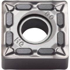 SNMG 432 MQ PR015S, 1/32″ Corner Radius, 3/16″ Thick, 1/2″ Inscribed Circle, MEGACOAT HARD, Square, Turning Indexable Insert - Exact Industrial Supply