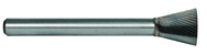 4.8mm EdgeHog Back Taper Miniature Carbide Bur 10°SN-53M-D Std Alt. Diamond(Double) - USA Tool & Supply