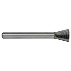 6.4mm EdgeHog Back Taper Miniature Carbide Bur SN-51M-D Std Alt. Diamond(Double) - USA Tool & Supply