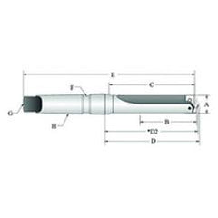 22000S-003IS T-A® Spade Blade Holder - Straight Flute- Series 0 - USA Tool & Supply