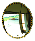 26" Outdoor Convex Mirror-Safety Border - USA Tool & Supply