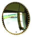 26" Indoor Convex Mirror-Safety Border - USA Tool & Supply