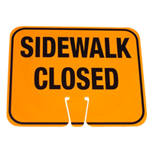 Cone Sign Sidewalk Closed - USA Tool & Supply