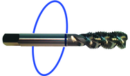 M16 x 2.00 Dia. - D7 - 3 FL - Std Spiral Flute Tap - Blue Ring - USA Tool & Supply