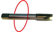 M12 x 1.75 Dia. - D6 - 3 FL - Std Spiral Point Tap - Red Ring - USA Tool & Supply