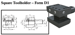 VDI Square Toolholder - Form D1 - Part #: CNC86 41.6032 - USA Tool & Supply