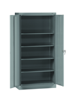 36"W x 24"D x 72"H Storage Cabinet with Adj. Shelves and Raisd Base - Knocked-Down - USA Tool & Supply