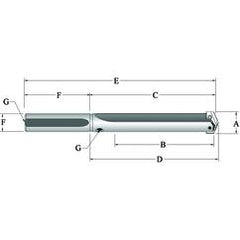 27030S-150L Straight T-A® Spade Blade Holder - Straight Flute- Series 3 - USA Tool & Supply