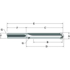 25030S-125L T-A® Spade Blade Holder - Straight Flute- Series 3 - USA Tool & Supply