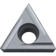 TCGT 151502 F-U TN60, 0.0039″ Corner Radius, 3/32″ Thick, 3/16″ Inscribed Circle, TiCN/NbC, Triangle, Turning Indexable Insert - Exact Industrial Supply