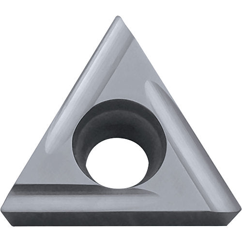 TCGT 151502 F-U TN60, 0.0039″ Corner Radius, 3/32″ Thick, 3/16″ Inscribed Circle, TiCN/NbC, Triangle, Turning Indexable Insert - Exact Industrial Supply