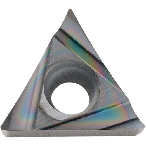 TCGT 221 A3 PDL010, 1/64″ Corner Radius, 1/8″ Thick, 1/4″ Inscribed Circle, C, 60 Degree Triangle, Turning Indexable Insert