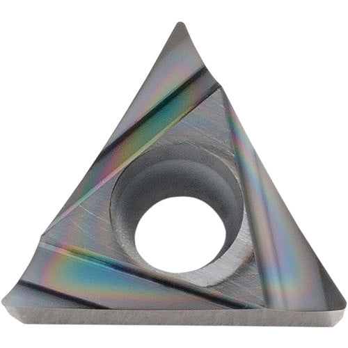 TCGT 221 A3 PDL010, 1/64″ Corner Radius, 1/8″ Thick, 1/4″ Inscribed Circle, C, 60 Degree Triangle, Turning Indexable Insert