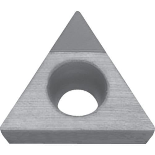 TCGW 221 SE KPD010, 1/64″ Corner Radius, 1/8″ Thick, 1/4″ Inscribed Circle, Triangle, Turning Indexable Insert - Exact Industrial Supply