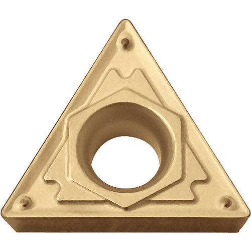 TCMT 2151 HQ CCX, 1/64″ Corner Radius, 3/32″ Thick, 1/4″ Inscribed Circle,  TiCl2O3/Tin, 60 Degree Triangle, Turning Indexable Insert