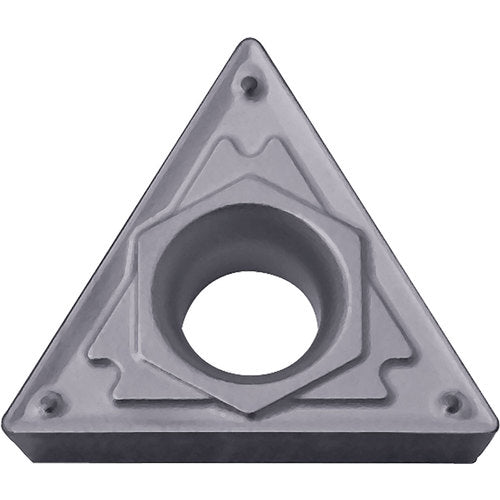 TCMT 3252 HQ PV7025, 1/32″ Corner Radius, 5/32″ Thick, 3/8″ Inscribed Circle, TiCN (MEGACOAT), Triangle, Turning Indexable Insert - Exact Industrial Supply