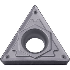 TCMT 2151 HQ PV7010, 1/64″ Corner Radius, 3/32″ Thick, 1/4″ Inscribed Circle, TiCN (MEGACOAT), Triangle, Turning Indexable Insert - Exact Industrial Supply