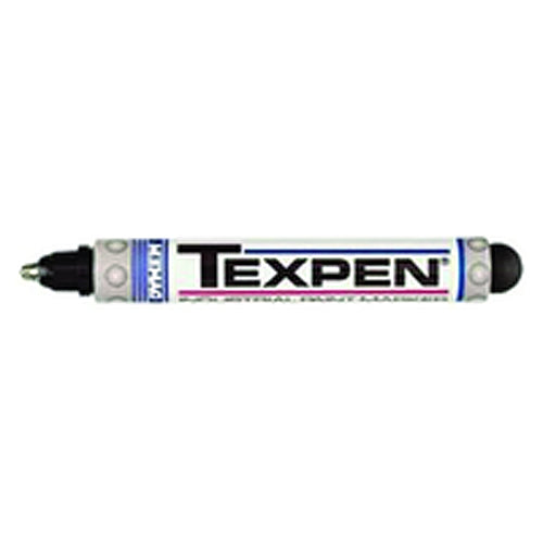 Texpen Medium Marker - Stainless Steel Ball Tip - Black - USA Tool & Supply