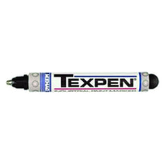 Texpen Medium Marker - Stainless Steel Ball Tip - Black - USA Tool & Supply