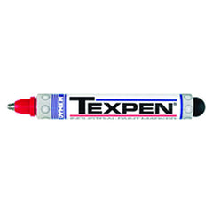 Texpen Medium Marker - Stainless Steel Ball Tip - Red - USA Tool & Supply