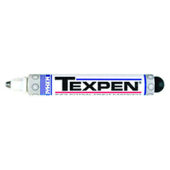 Texpen Medium Marker - Stainless Steel Ball Tip - White - USA Tool & Supply