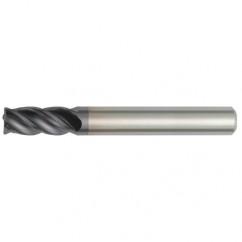 5/16x5/16x1-5/8x4 4FL Square Carbide End Mill-Round Shank-TiAlN - USA Tool & Supply