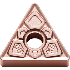 TNMG 332 KG CA315, 1/32″ Corner Radius, 3/16″ Thick, 3/8″ Inscribed Circle, TiCnulll2O3/Ti, Triangle, Turning Indexable Insert - Exact Industrial Supply