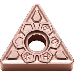 TNMG 334 KH CA320, 1/16″ Corner Radius, 3/16″ Thick, 3/8″ Inscribed Circle, TiCnulll2O3/Ti, Triangle, Turning Indexable Insert - Exact Industrial Supply