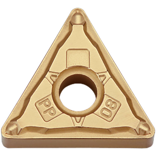 TNMG 331 PP CCX, 1/64″ Corner Radius, 3/16″ Thick, 3/8″ Inscribed Circle,  TiCl2O3/Tin, 60 Degree Triangle, Turning Indexable Insert