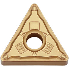 TNMG 331 PP CCX, 1/64″ Corner Radius, 3/16″ Thick, 3/8″ Inscribed Circle,  TiCl2O3/Tin, 60 Degree Triangle, Turning Indexable Insert