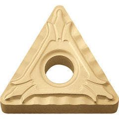 TNMG 332 XP CCX, 1/32″ Corner Radius, 3/16″ Thick, 3/8″ Inscribed Circle,  TiCl2O3/Tin, 60 Degree Triangle, Turning Indexable Insert