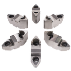 Hard Top Jaws for Scroll Chuck 12" 6-Jaw 6 Pc Set - USA Tool & Supply