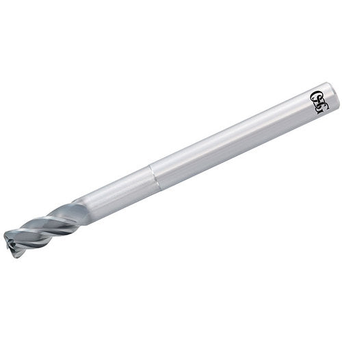 3/8″ Dia. × 3/8″ Shank × 1/2″ DOC × 4″ OAL, Carbide, Duarise, 4 Flute, Shrink Fit, Corner Radius, Solid End Mill - Exact Industrial Supply