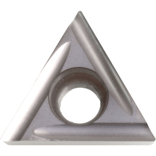 TPET 2202 F-USF TN60, 0.0039″ Corner Radius, 1/8″ Thick, 1/4″ Inscribed Circle, TiCN/NbC, Triangle, Turning Indexable Insert - Exact Industrial Supply