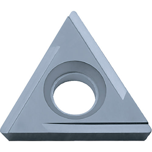 TPGH 321 Hard Steel PV7025, 1/64″ Corner Radius, 1/8″ Thick, 3/8″ Inscribed Circle, TiCN (MEGACOAT), Triangle, Turning Indexable Insert - Exact Industrial Supply