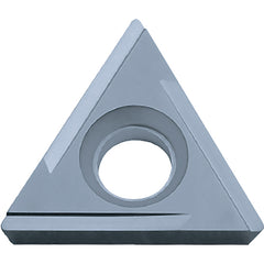TPGH 322 Hard Steel PR1425, 1/32″ Corner Radius, 1/8″ Thick, 3/8″ Inscribed Circle, MEGACOAT NANO, Triangle, Turning Indexable Insert - Exact Industrial Supply