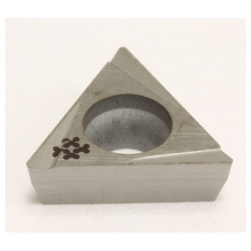 TPGG 331 SD G10E, 0.016″ Corner Radius, 3/16″ Thick, 3/8″ Inscribed Circle, Uncoated, 60 Degree Triangle, Turning Insert - Exact Industrial Supply