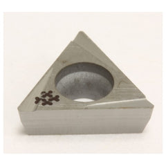 TPGG 331 SD G10E, 0.016″ Corner Radius, 3/16″ Thick, 3/8″ Inscribed Circle, Uncoated, 60 Degree Triangle, Turning Insert - Exact Industrial Supply