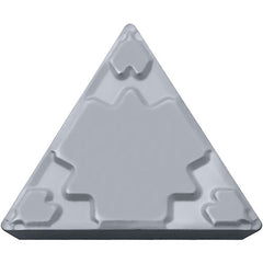 TPMR 321 GP TN60, 1/64″ Corner Radius, 1/8″ Thick, 3/8″ Inscribed Circle, TiCN/NbC, Triangle, Turning Indexable Insert - Exact Industrial Supply