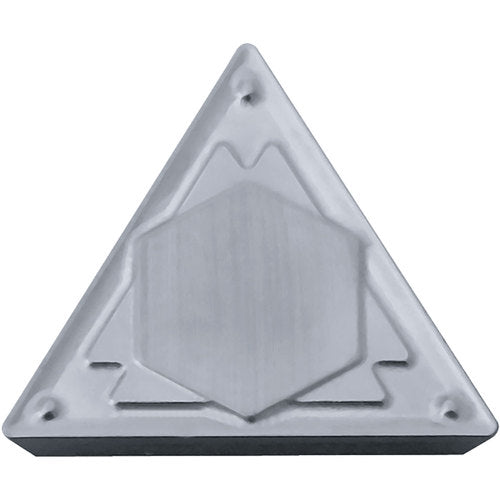 TPMR 321 HQ TN60, 1/64″ Corner Radius, 1/8″ Thick, 3/8″ Inscribed Circle, TiCN/NbC, Triangle, Turning Indexable Insert - Exact Industrial Supply
