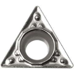 TPMT 222 HQ TN60, 1/32″ Corner Radius, 1/8″ Thick, 1/4″ Inscribed Circle, TiCN/NbC, Triangle, Turning Indexable Insert - Exact Industrial Supply