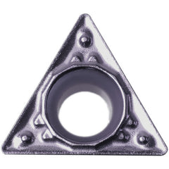 TPMT 321 HQ PV7025, 1/64″ Corner Radius, 1/8″ Thick, 3/8″ Inscribed Circle, TiCN (MEGACOAT), Triangle, Turning Indexable Insert - Exact Industrial Supply