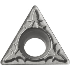 TPMT 321 XP TN610, 1/64″ Corner Radius, 1/8″ Thick, 3/8″ Inscribed Circle, TiCN, Triangle, Turning Indexable Insert - Exact Industrial Supply