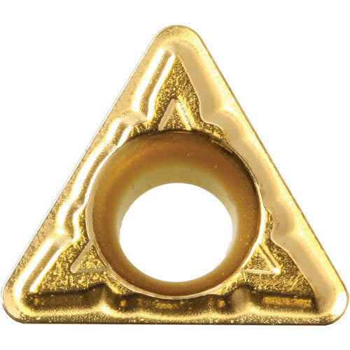 TPMT 222 XQ CCX, 1/32″ Corner Radius, 1/8″ Thick, 1/4″ Inscribed Circle,  TiCl2O3/Tin, 60 Degree Triangle, Turning Indexable Insert