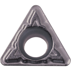 TPMT 221 XQ PV7025, 1/64″ Corner Radius, 1/8″ Thick, 1/4″ Inscribed Circle, TiCN (MEGACOAT), Triangle, Turning Indexable Insert - Exact Industrial Supply